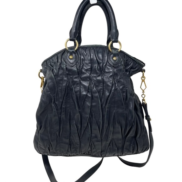 Miu Miu Handbags - MIU MIU Nappa Matelasse Black leather Tote shoulder strap